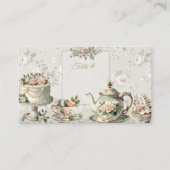 Floral Tea Party Table Numbers & Place Cards プレイスカード (正面)