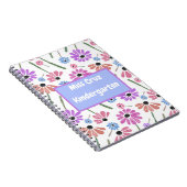 Floral Teacher Name/Grade Colorful ノートブック (右側)