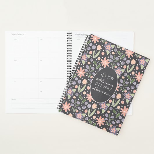 Floral Teacher Planner - Let Joy Bloom Design プランナー手帳 (ディスプレー)