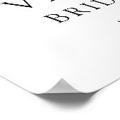 Floral Teapot Bridal Shower Welcome Sign ポスター (角)