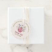 Floral Teapot "Thank You for Your Order" Scalloped フェイバータグ (インサイチュ)