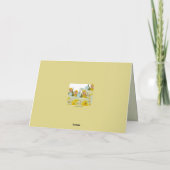 Floral teddy bears flowers narcissus daffodil  カード (裏面)