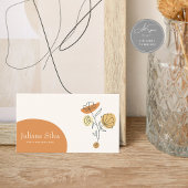 Floral Terracotta Minimalist Business Card 名刺
