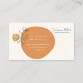 Floral Terracotta Minimalist Business Card 名刺 (裏面)