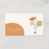 Floral Terracotta Minimalist Business Card 名刺 (正面)