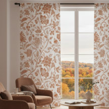 Floral Terracotta Toile Pattern