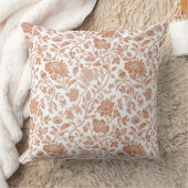 Floral Terracotta Toile Pattern クッション (ブランケット)