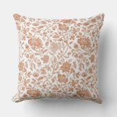 Floral Terracotta Toile Pattern クッション (正面)
