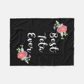 Floral Teta Ever Shirt_ Aunt In Czech Lithuanian - フリースブランケット (正面(横))