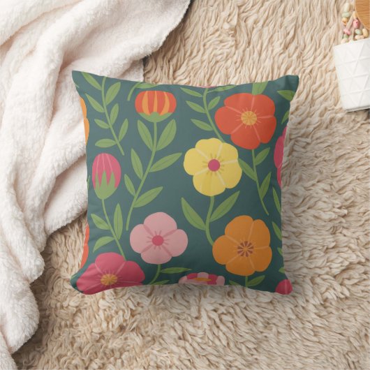 Floral texture クッション (ブランケット)