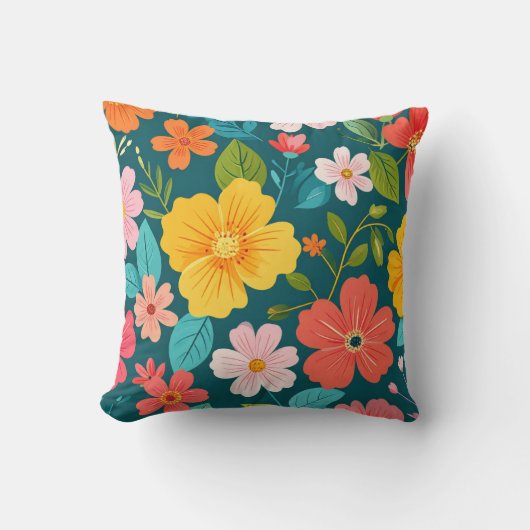 Floral texture クッション (正面)