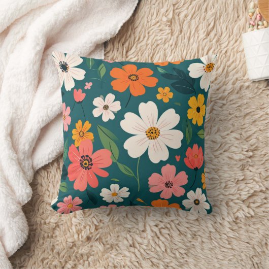 Floral texture クッション (ブランケット)