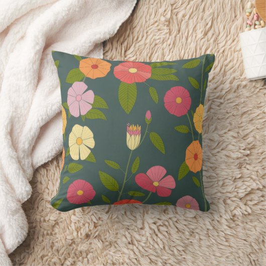 Floral texture クッション (ブランケット)