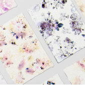 Floral Textured Paper Elegant Wedding Invitation 招待状