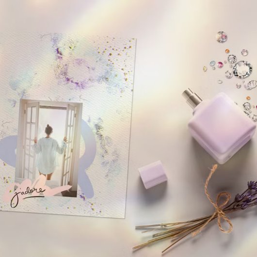 Floral Textured Paper Elegant Wedding Invitation 招待状