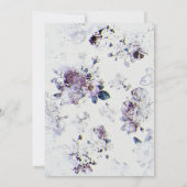 Floral Textured Paper Elegant Wedding Invitation 招待状 (裏面)