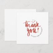 Floral Thank You Business Card – Small Business  招待状 (正面/裏面)