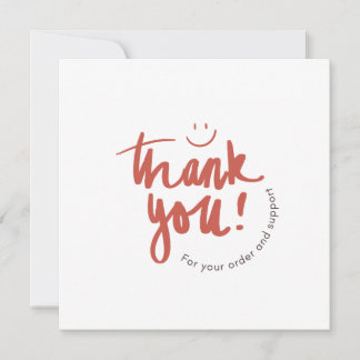 Floral Thank You Business Card – Small Business  招待状