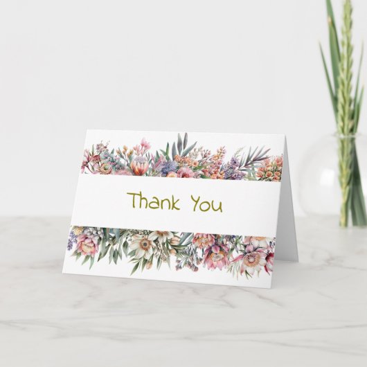 Floral Thank You Card サンキューカード (正面)