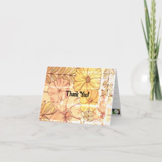 Floral Thank You Card サンキューカード (正面)
