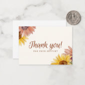 Floral Thank You For Your Support Card ノートカード (正面/裏面インサイチュ)