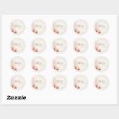 Floral 'Thank you' stickers  ラウンドシール (シート)