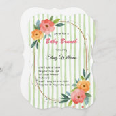 Floral Themed Baby Brunch Invitation (正面/裏面)