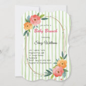 Floral Themed Baby Brunch Invitation (正面)