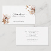 Floral Therapist Counselor Business Card 名刺 (正面/裏面)