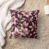 Floral Throw Pillow クッション (ブランケット)