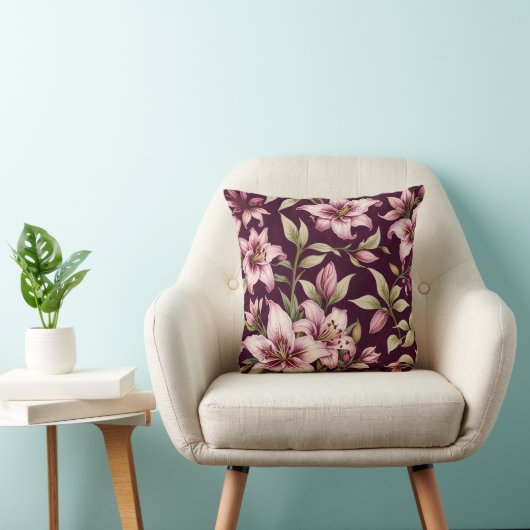 Floral Throw Pillow クッション (椅子)