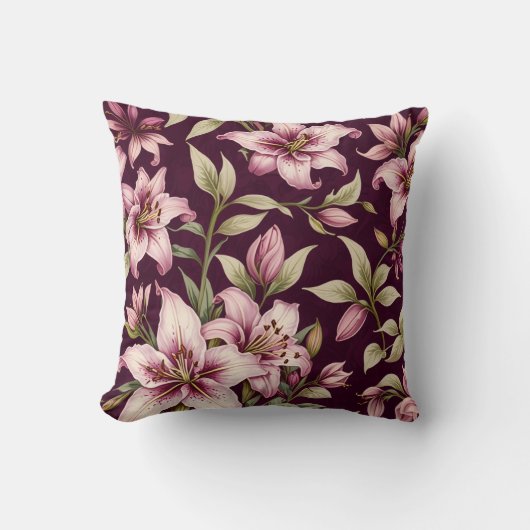 Floral Throw Pillow クッション (正面)