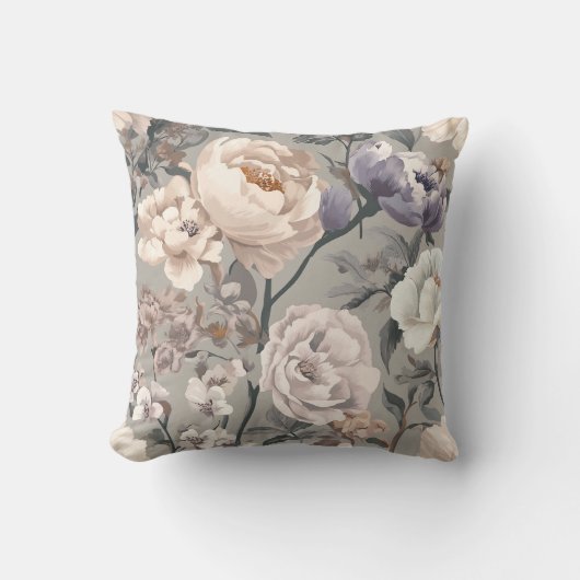 Floral Throw Pillow クッション (正面)