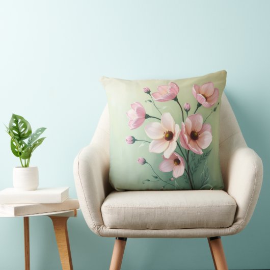 Floral Throw Pillow クッション (椅子)