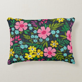 Floral Throw Pillow | Colorful Flower cushion  アクセントクッション