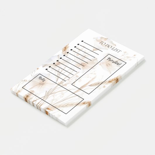 Floral To-Do List ポストイット (アングル)