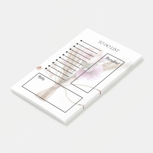 Floral To-Do List ポストイット (アングル)