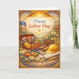 Floral Tools Happy Labor Day カード