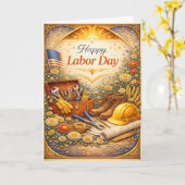 Floral Tools Happy Labor Day カード (黄色い花)