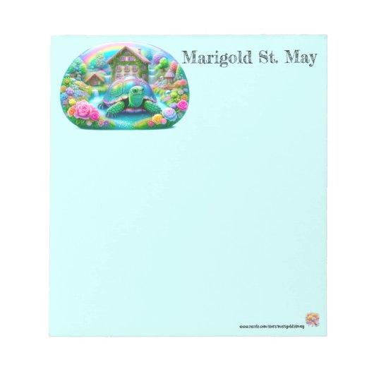 Floral Tortoise Notepad ノートパッド (正面)