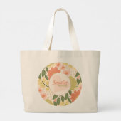 Floral Tote Bag - Joyful Moments Thankful Heart ラージトートバッグ (裏面)