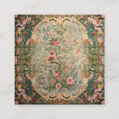 Floral Traditional Oriental Carpet Cleaning  スクエア名刺 (裏面)