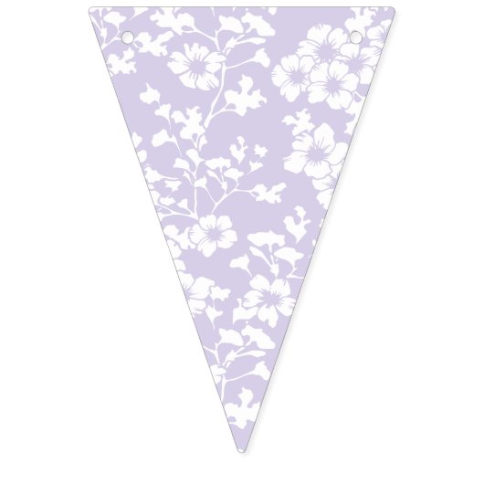 Floral Trellis - Dusty Lavender バンティングフラッグ (第1の旗)
