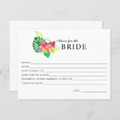 Floral Tropical Paradise Advice for the Bride Card ポストカード (正面/裏面)