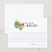 Floral Tropical Paradise Advice for the Bride Card ポストカード (正面/裏面)