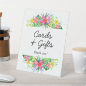 Floral Tropical Paradise Flamingo Cards and Gifts 台座サイン (インサイチュ)