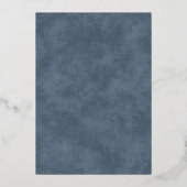 Floral Tulips Monogram Wedding 箔招待状 (裏面)