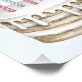 Floral Turtle Birthday Party Welcome ポスター (コーナー)