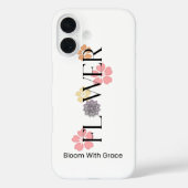 Floral Typography Phone Case Case-Mate iPhoneケース (裏面)
