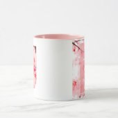 Floral U Initial Mug | Personalized Name & Traits マグカップ (中央)